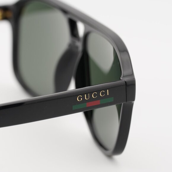 Gucci GG1856S 001 Sunglasses Black Aviator Frame, Grey Lenses - Picture 4 of 11